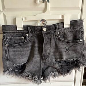 Free people Black Jean Shorts